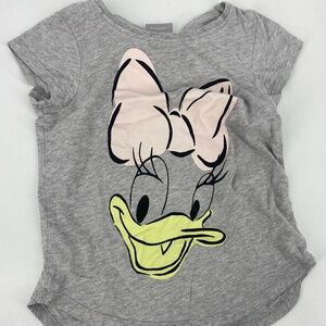 Cotton On Kids Disney Daisy Duck Graphic T-Shirt Size 5 Heather Grey